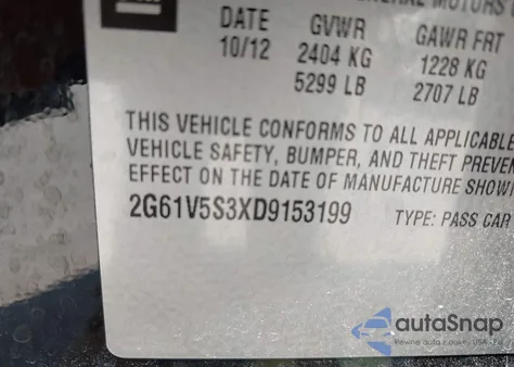 2013 Cadillac Xts Platinum from USA, damaged, VIN 2G61V5S3XD9153199